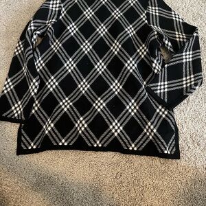 Anne Klein Black and White Checkered Knit